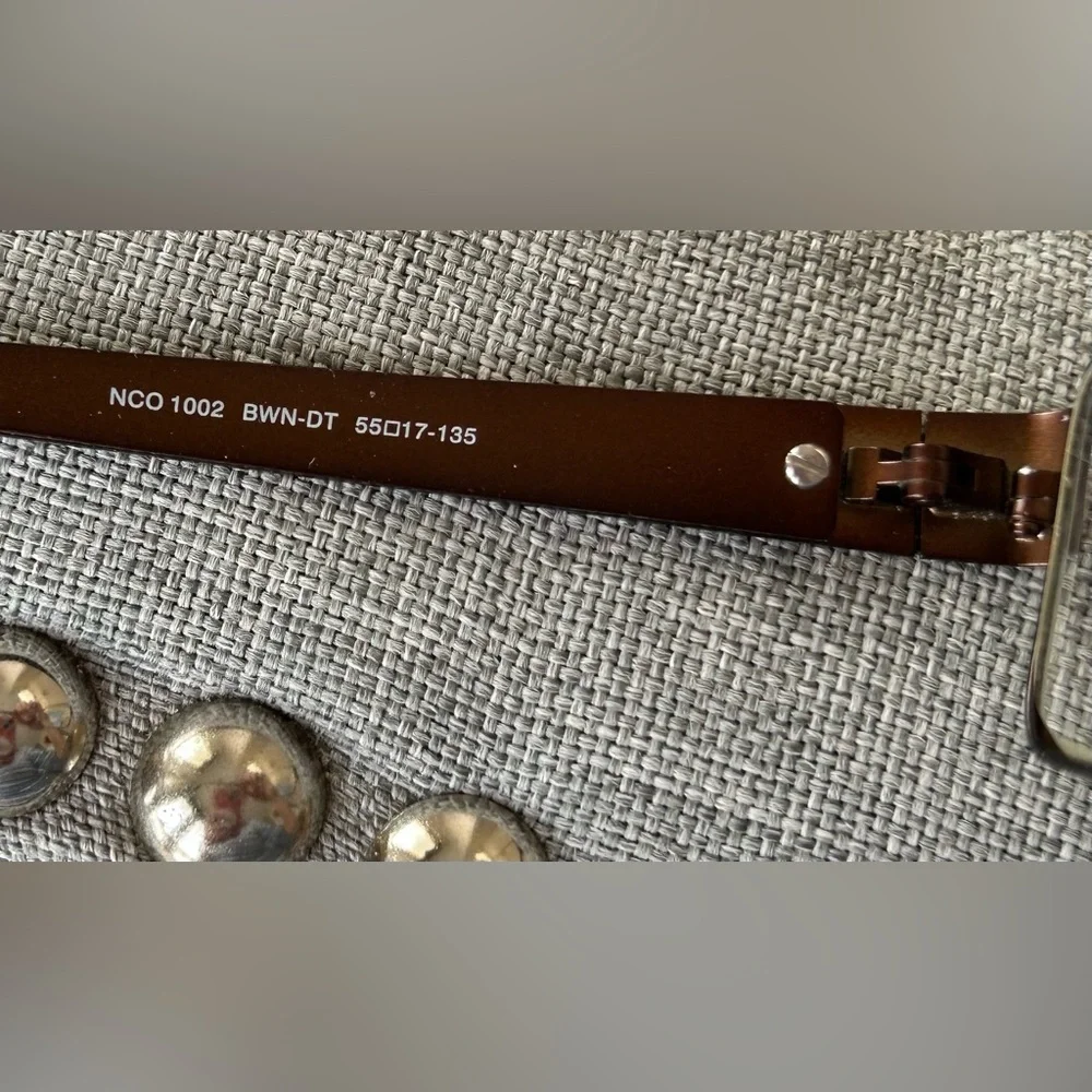 NASCAR NCO 1002 Unisex Eyeglasses Frames BWN DT 55•17•135 Rectangular Wire Rim - Picture 15 of 15